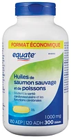 Equate Wild Salmon & Fish Oils 1000mg 180 EPA/120 DHA