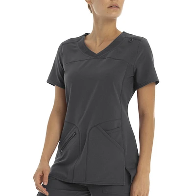 Scrubstar Women's Performance Stretch Mock Wrap Scrub Top