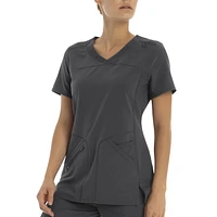 Scrubstar Women's Performance Stretch Mock Wrap Scrub Top