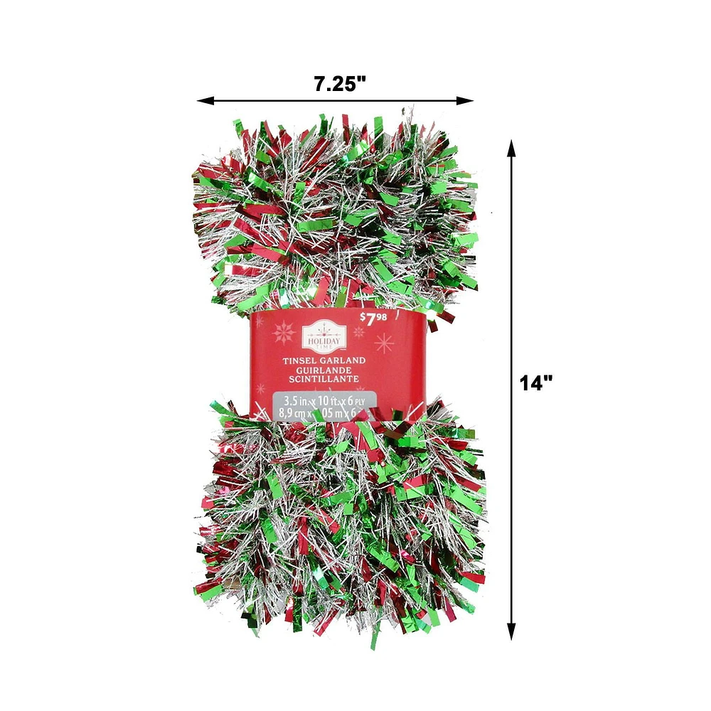 Christmas tinsel garland, Christmas tinsel decoration