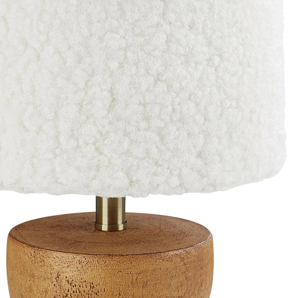 HOMETRENDS Accent Lamp, 15 in., wood finish