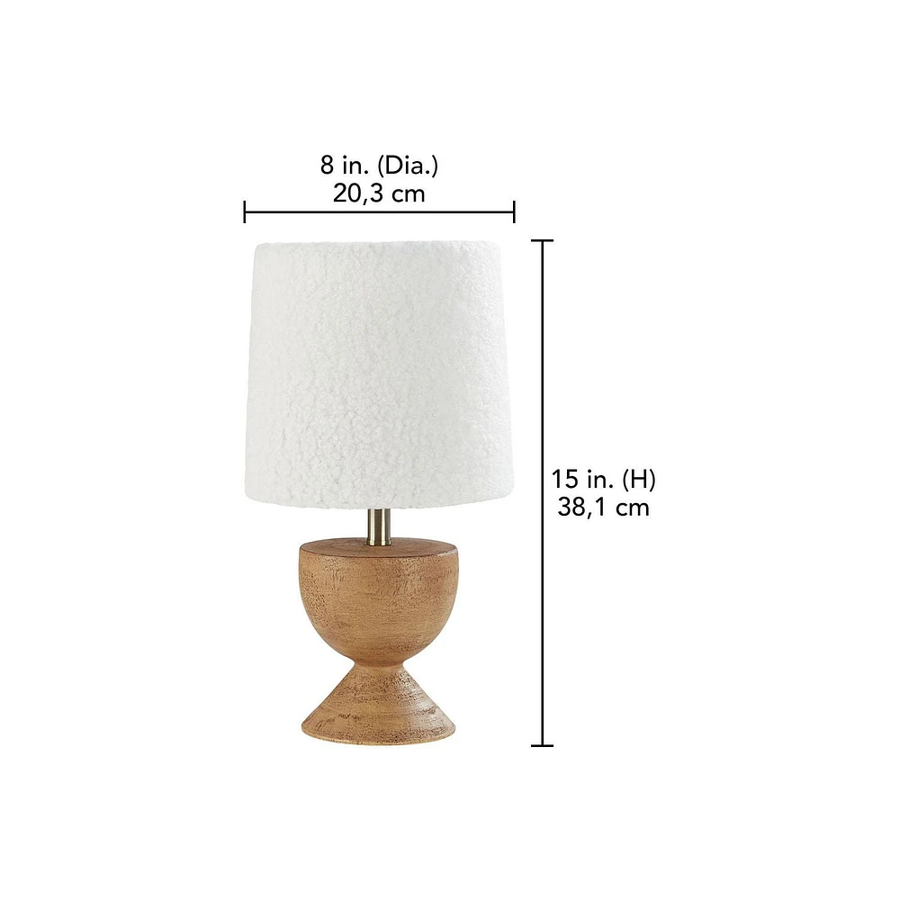 HOMETRENDS Accent Lamp, 15 in., wood finish