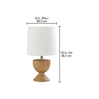 HOMETRENDS Accent Lamp, 15 in., wood finish