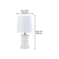 HOMETRENDS Table Lamp, 16 in., faux marble