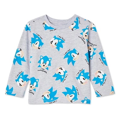 T-shirt à manches longues Sonic Le Hérisson pour petits garçons