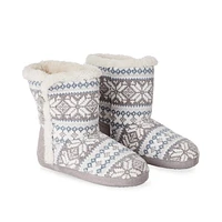 Time and Tru Women's Boot Slippers, Sizes 5-10