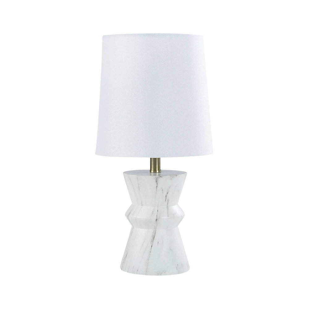 HOMETRENDS Table Lamp, 16 in., faux marble