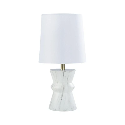 HOMETRENDS Table Lamp, 16 in., faux marble