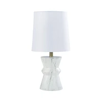 HOMETRENDS Table Lamp, 16 in., faux marble