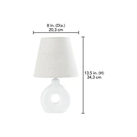 HOMETRENDS Accent Lamp, 13.5 in., white