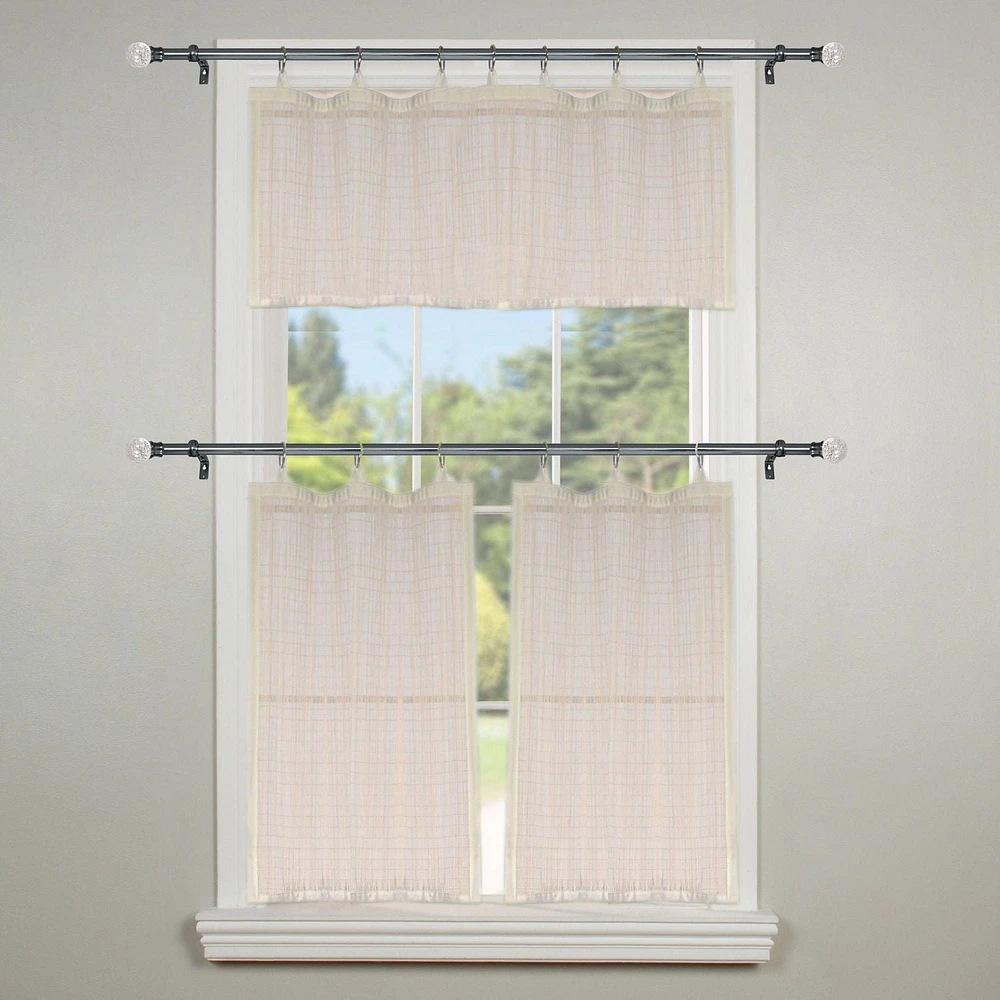 Versailles' Bamboo Wood Ring Top Curtain Valance 48in x 12in