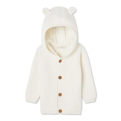 George Infants' Gender Inclusive Hooded Cardigan, Sizes 0-24 months