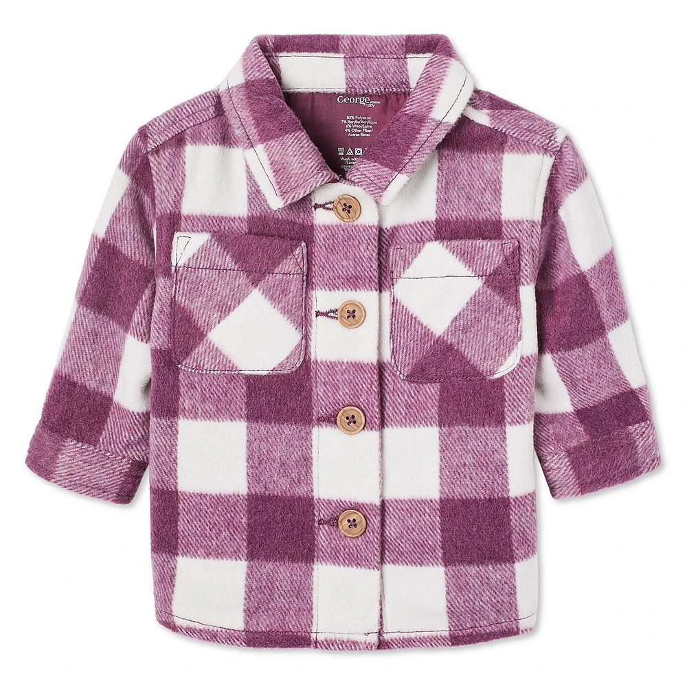 George Baby Girls' Shirt Jacket, Sizes 0-24 months