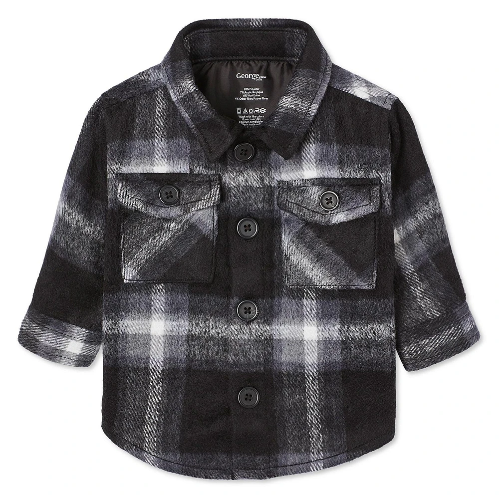 George Baby Boys' Plaid Shacket, Sizes 0-24 months