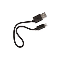 Veho Pebble Certified MFi Lightning to USB Charge & Sync Cable, 0.7ft - Black