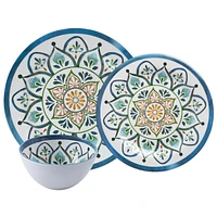 Safdie & Co. Mosaic Melamine Dinnerware 12PC Set