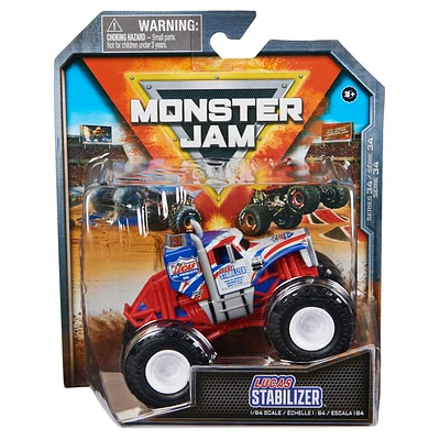 Monster Jam, Official Stabilizer Monster Truck, Die-Cast Vehicle, 1:64 Scale, Kids Toys for Boys Ages 3 and up