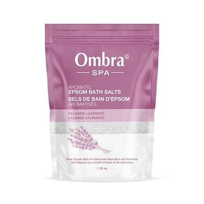 Ombra SPA Aromatic Epsom Bath Salts Relaxing Lavender, Size: 1.36 kg