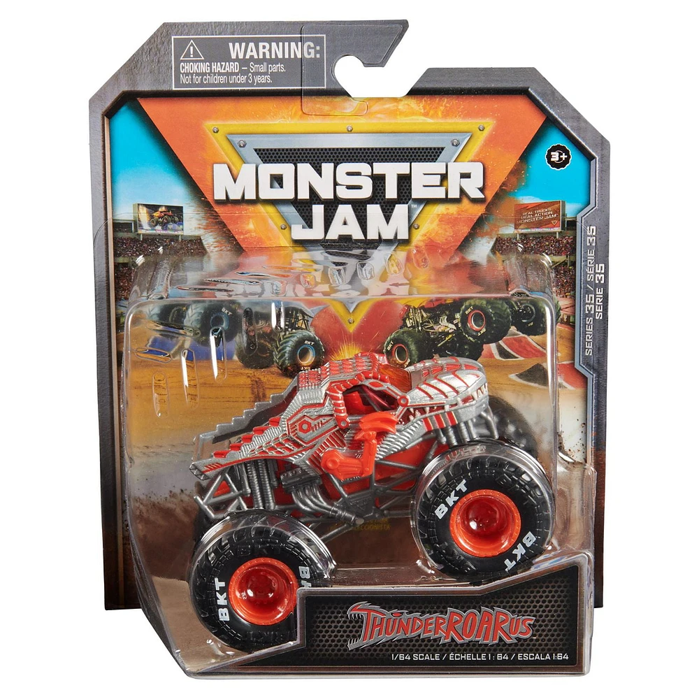 Monster Jam, Official ThunderROARus Monster Truck, Die-Cast Vehicle, 1:64 Scale, Kids Toys for Boys Ages 3 and up