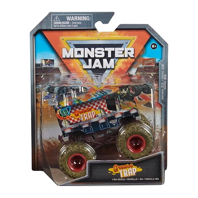 Monster Jam, Official Grease Trap Monster Truck, Die-Cast Vehicle, 1:64 Scale, Kids Toys for Boys Ages 3 and up