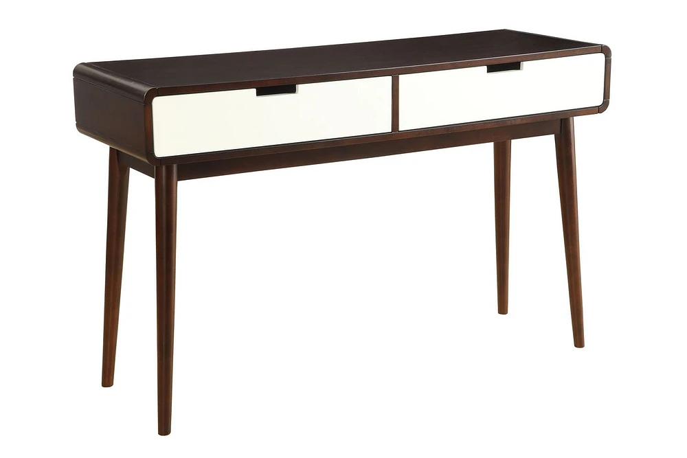 ACME Christa Sofa Table in Espresso & White