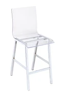 ACME Nadie Counter Height Chair in Clear Acrylic & Chrome