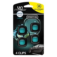 Febreze Unstopables Car Odor-Fighting Car Freshener Vent Clip Fresh Scent