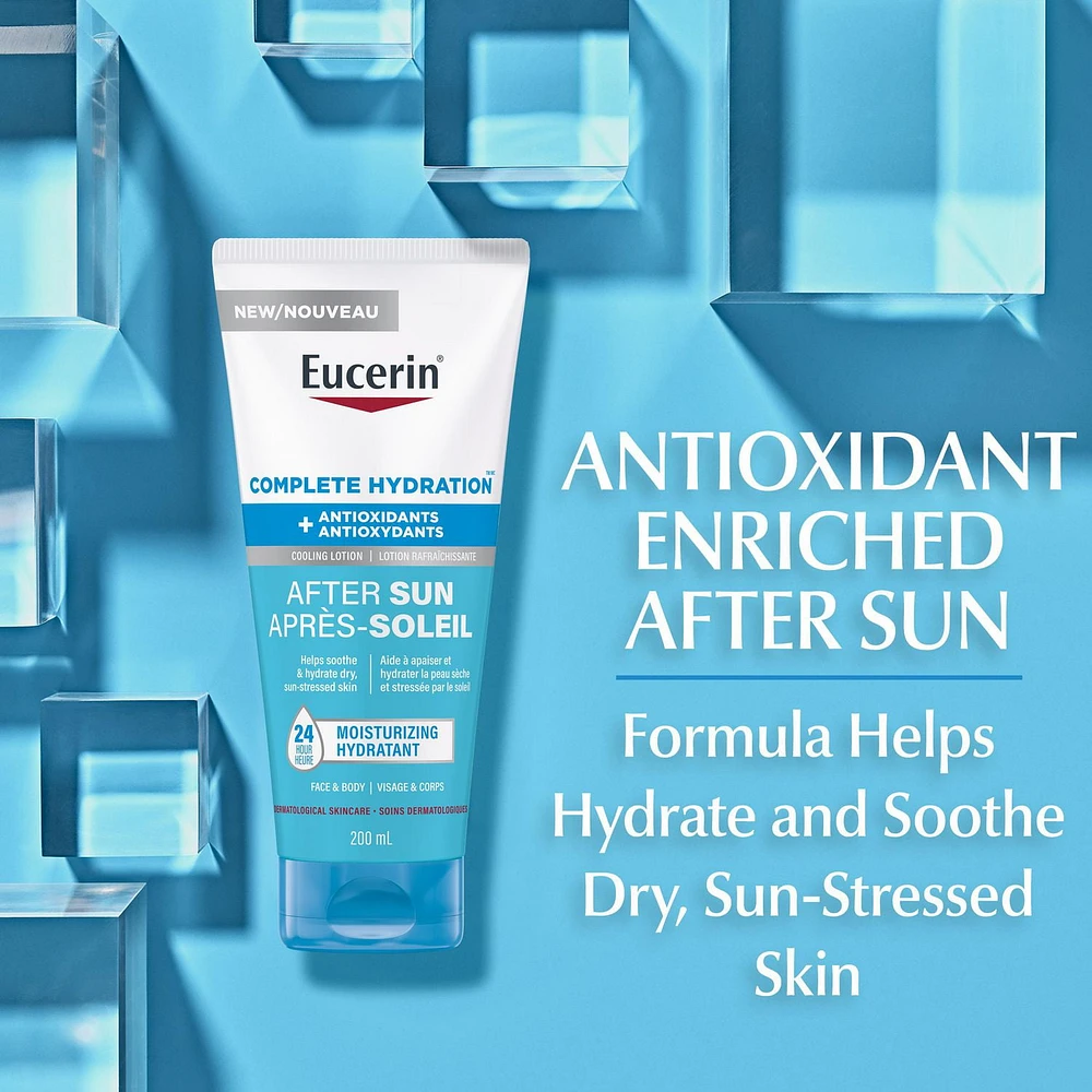 Lotion après-soleil en gel Eucerin, tube de 200 ml | Lotion après-soleil rafraîchissante avec antioxydants Plus qu'une protection solaire