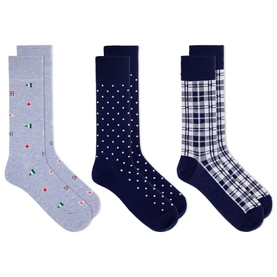 Chaps Mens Casual 3 Pair Crew Socks, Casual 3 Pair Crew Socks - Size 6-12