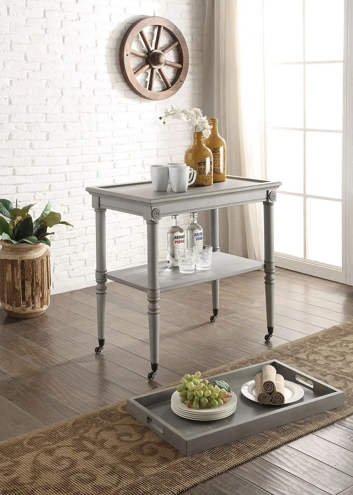 ACME Frisco Tray Table in Antique Slate