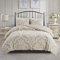 Home Essence Eugenia 3 Piece Tufted Cotton Duvet Cover Set