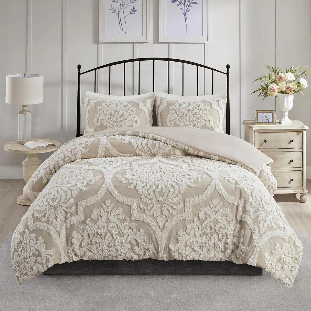 Home Essence Eugenia 3 Piece Tufted Cotton Comforter Set