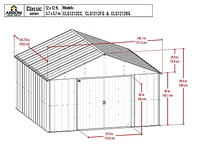 Arrow Classic Steel Storage Shed, 10x4, Sage Green