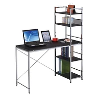 ACME Elvis Computer Desk with Shelves in Black & Chrome