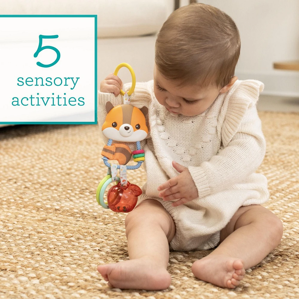 Infantino Jingle Charms Rattle Chipmunk, Rattle with charms