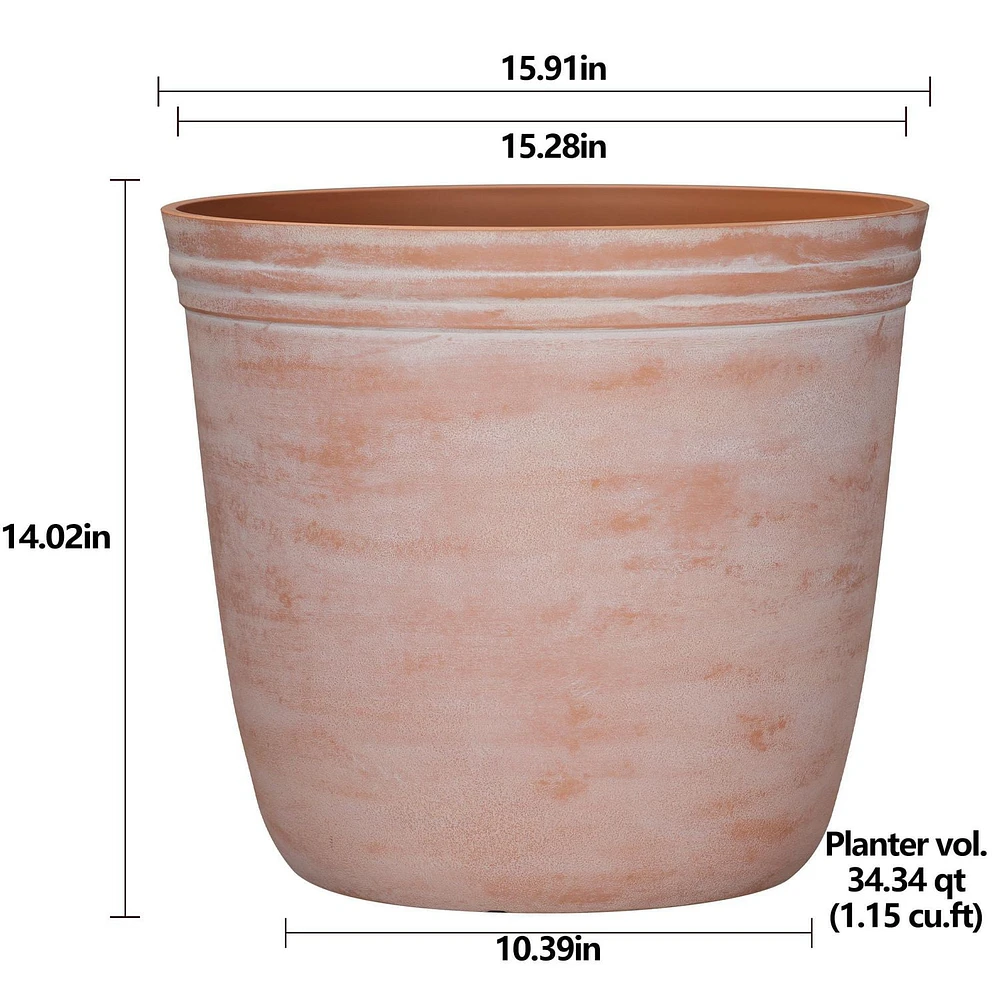 16"Oneda planteur, terre cuite lavée Planter à Oneda de 16 po