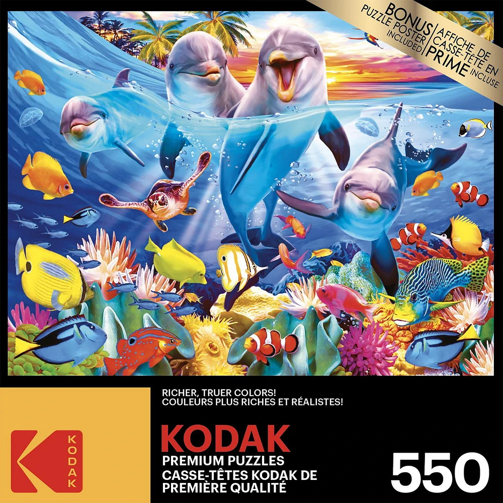 Kodak 550 Piece puzzle - Dolphins