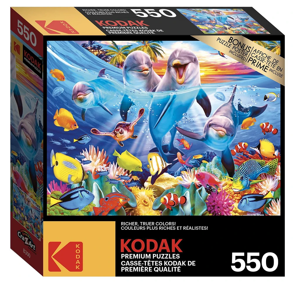 Kodak 550 Piece puzzle - Dolphins