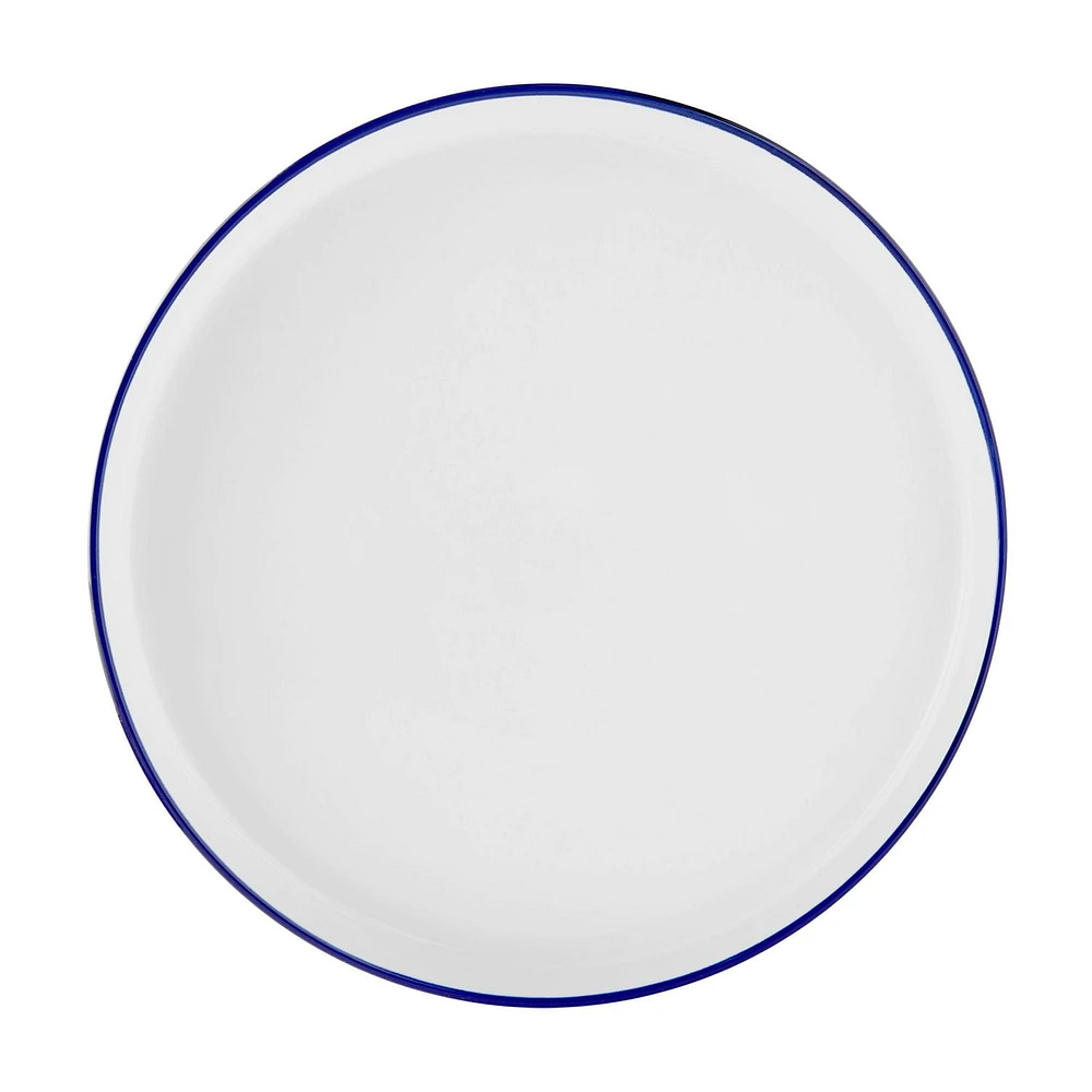 Mainstays Blue Rim Stoneware Dinner Plate, BLUE RIM DINNER / D 25.7cm