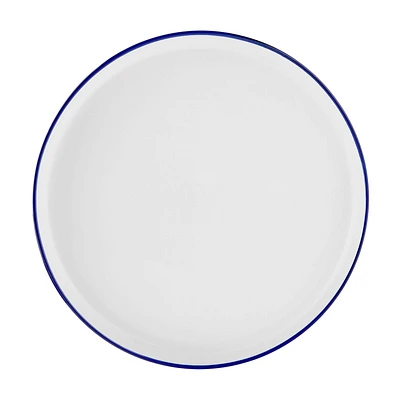 Mainstays Blue Rim Stoneware Dinner Plate, BLUE RIM DINNER / D 25.7cm