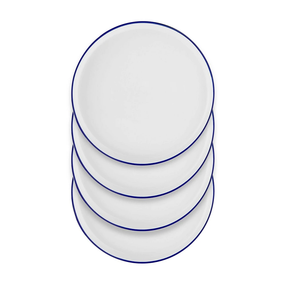 Mainstays Blue Rim Stoneware Dinner Plate, BLUE RIM DINNER / D 25.7cm