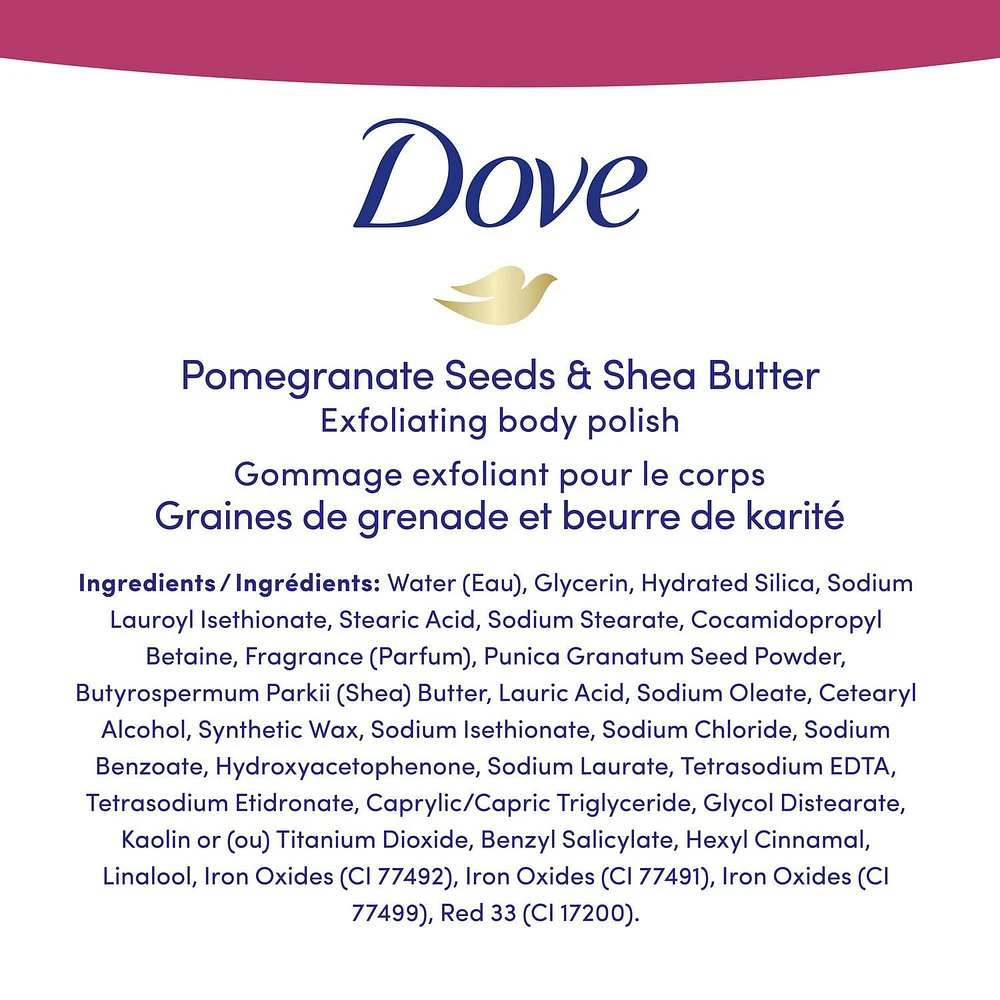 Dove Pomegranate Seeds & Shea Butter Exfoliating Body Polish, 298g