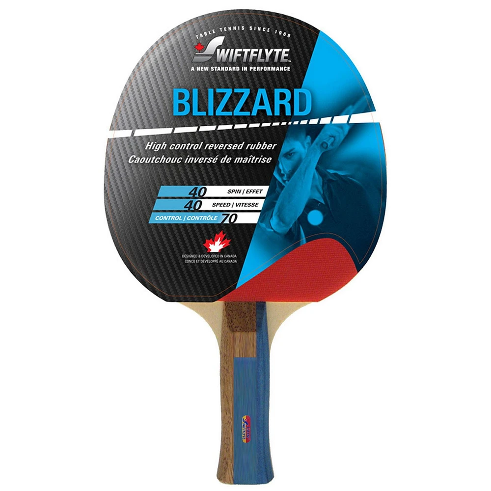 Swiftflyte™ Blizzard Table Tennis/Ping Pong Racket & Ball Set - Includes 2 High-Control Paddles & 12 Balls