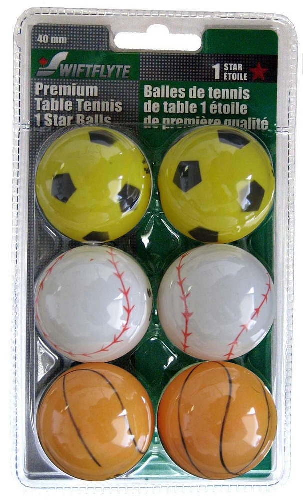 Swiftflyte™ Blizzard Table Tennis/Ping Pong Racket & Ball Set - Includes 2 High-Control Paddles & 12 Balls