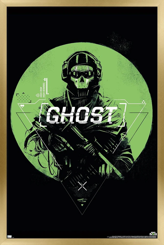 Call of Duty: Modern Warfare 2 - Ghost Emblem Wall Poster, 22.375" x 34"