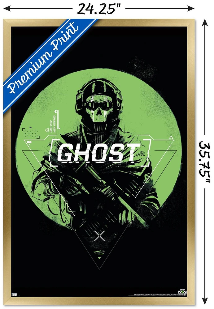 Call of Duty: Modern Warfare 2 - Ghost Emblem Wall Poster, 22.375" x 34"