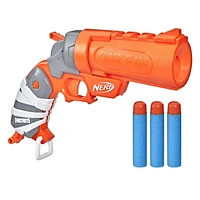 Nerf Fortnite Flare Dart Blaster, Break-Open Dart Loading, Includes 3 Nerf Mega Darts That Whistle Through the Air, Pull-Down Priming Handle