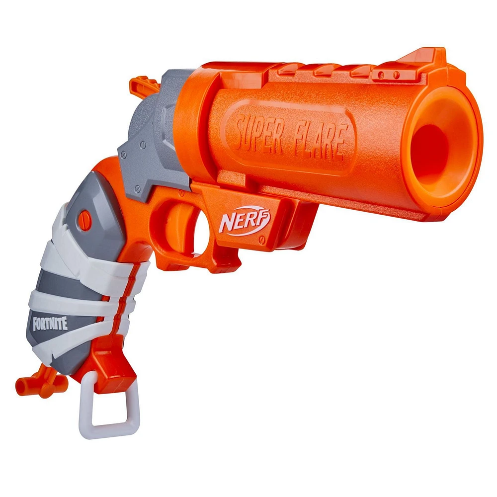 Nerf Fortnite Flare Dart Blaster, Break-Open Dart Loading, Includes 3 Nerf Mega Darts That Whistle Through the Air, Pull-Down Priming Handle