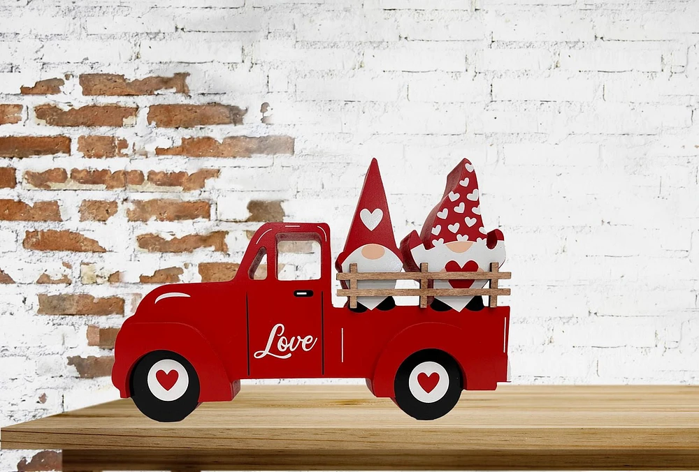 Way to Celebrate Red Truck with Gnomes