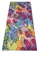 Watercolor Butterfly Quick Dry Packable Towel and Mesh Bag